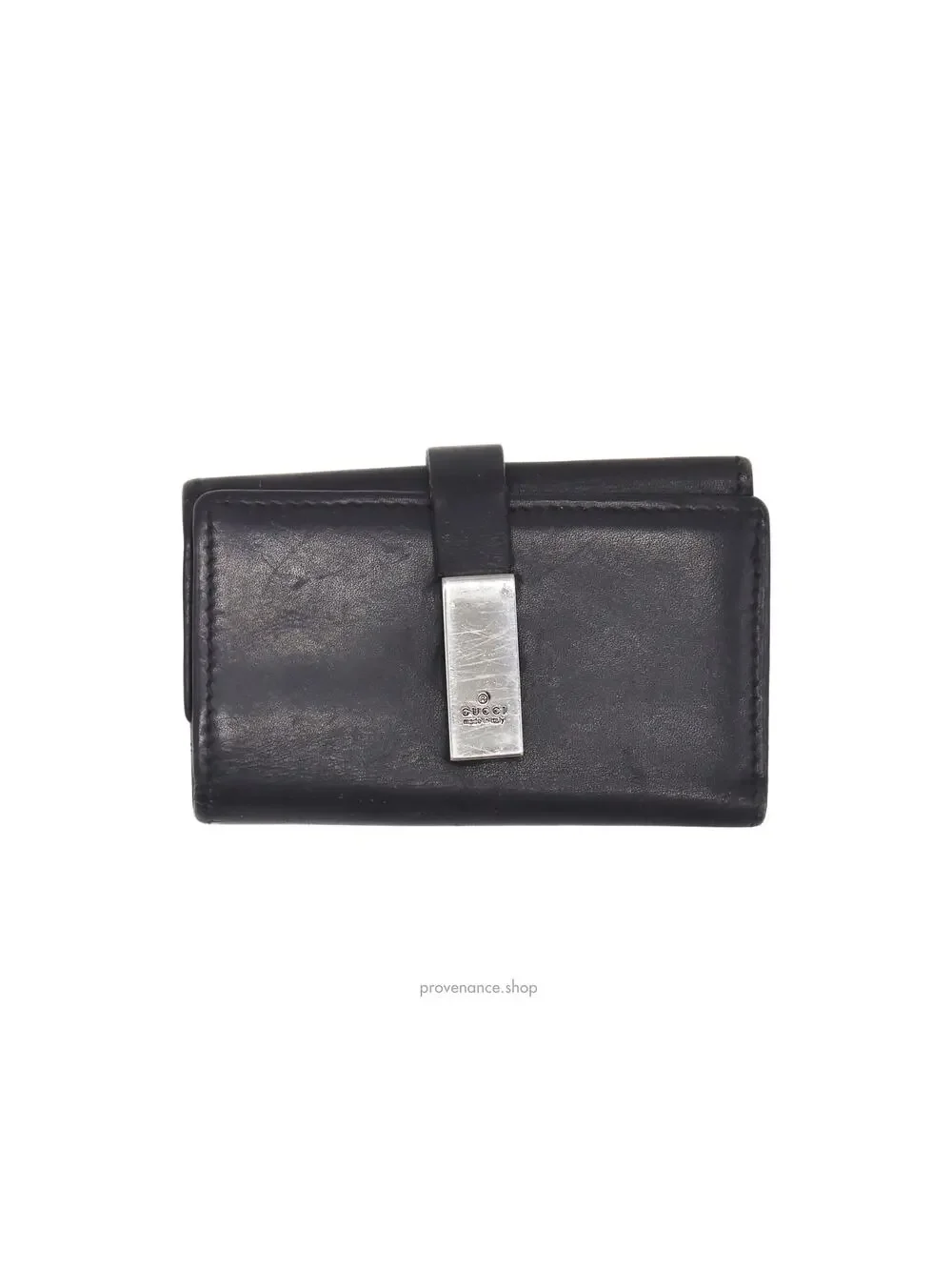 🔴 Gucci 6 Key Holder - Black Leather